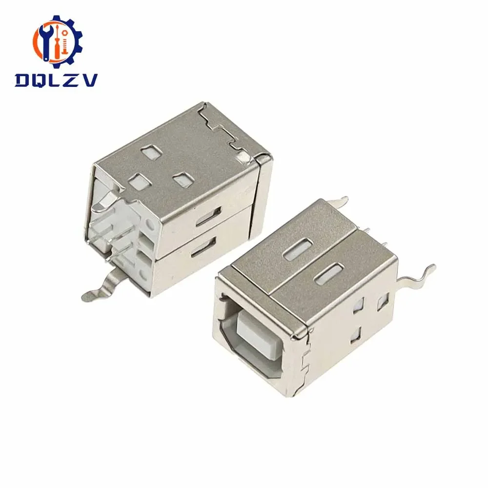 USB 2.0 Connector Socket Jack Female Male B Type 180°Connector Soldering PCB Connector Printer interface