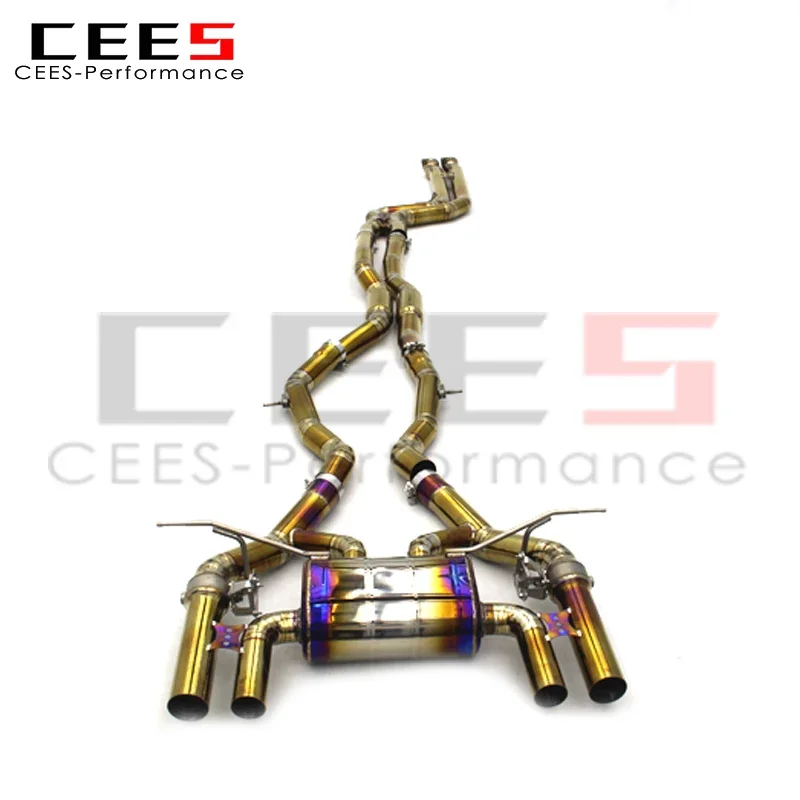 CEES Titanium Catback Exhaust For BMW M3 M4 M2C F80 F82 M2 Competition 3.0T 2015-2019 valvetronic Exhaust mufflers