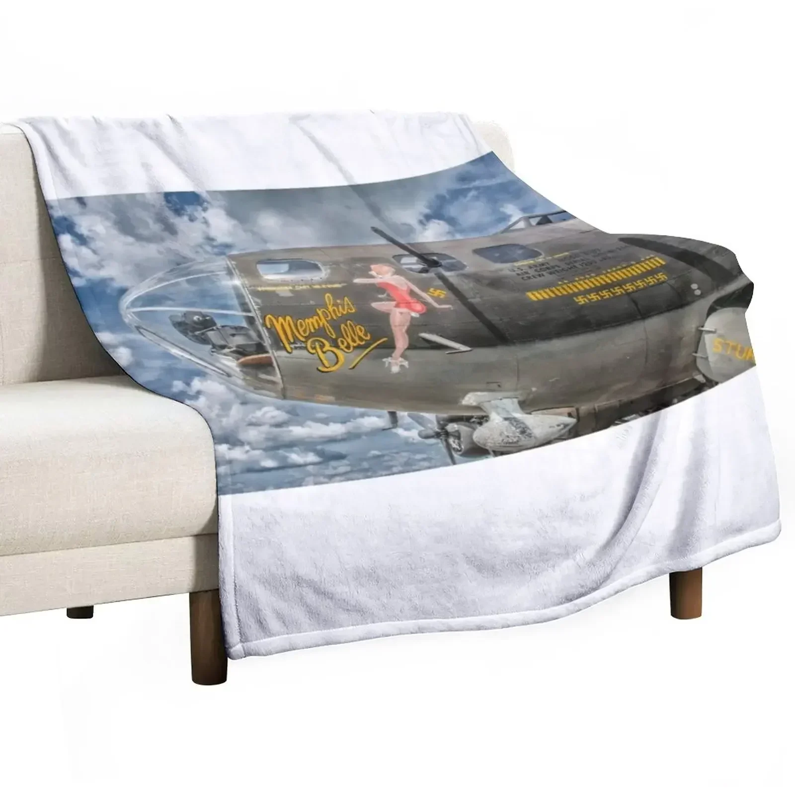 

New Memphis Belle Throw Blanket Plush Decorative Sofa blankets and throws Blankets