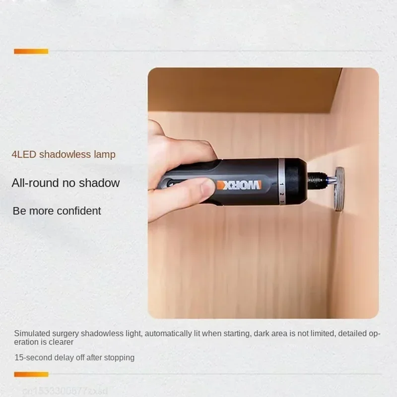 Worx 4V Electrical Screwdriver Set WX242 Smart Cordless Electric Screw Driver USB Rechargeable Screwdriver Repair Tools