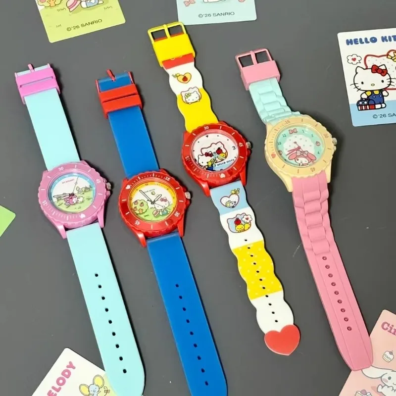 Moetch Sanrio Spring Letter Watch Blind Box Hello Kitty Cinnamoroll Keroppi Cute Student Wristwatch For Girls Teens Sweet Gift - view 5
