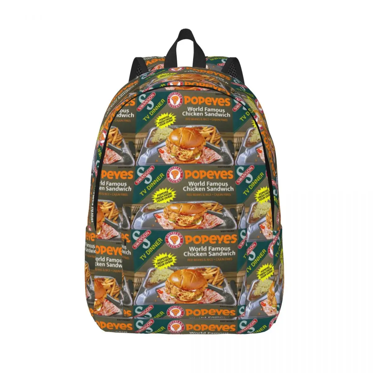 

Popeyes Vintage Dinner Student Backpack School Bag Hiking Travel Daypack for Men Women Fashion Boys Girls Bookbag Shoulder Bags