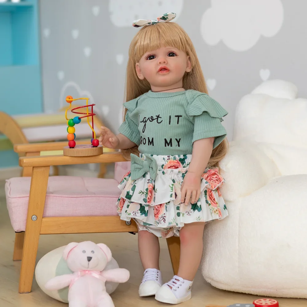 

24inch Already Finished Reborn Toddler Girl Baby Doll Betty Huge Real Baby Size 3D Painted Skin Visible Veins Bebe Reborn