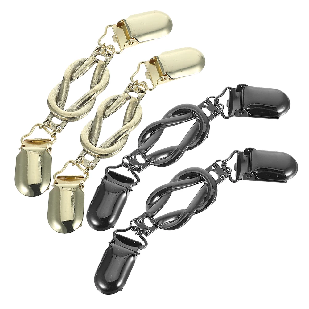 

4 Pcs Vintage Shawl Clip Sweater Clothes Fasteners Clasps Cardigan Clips for Women