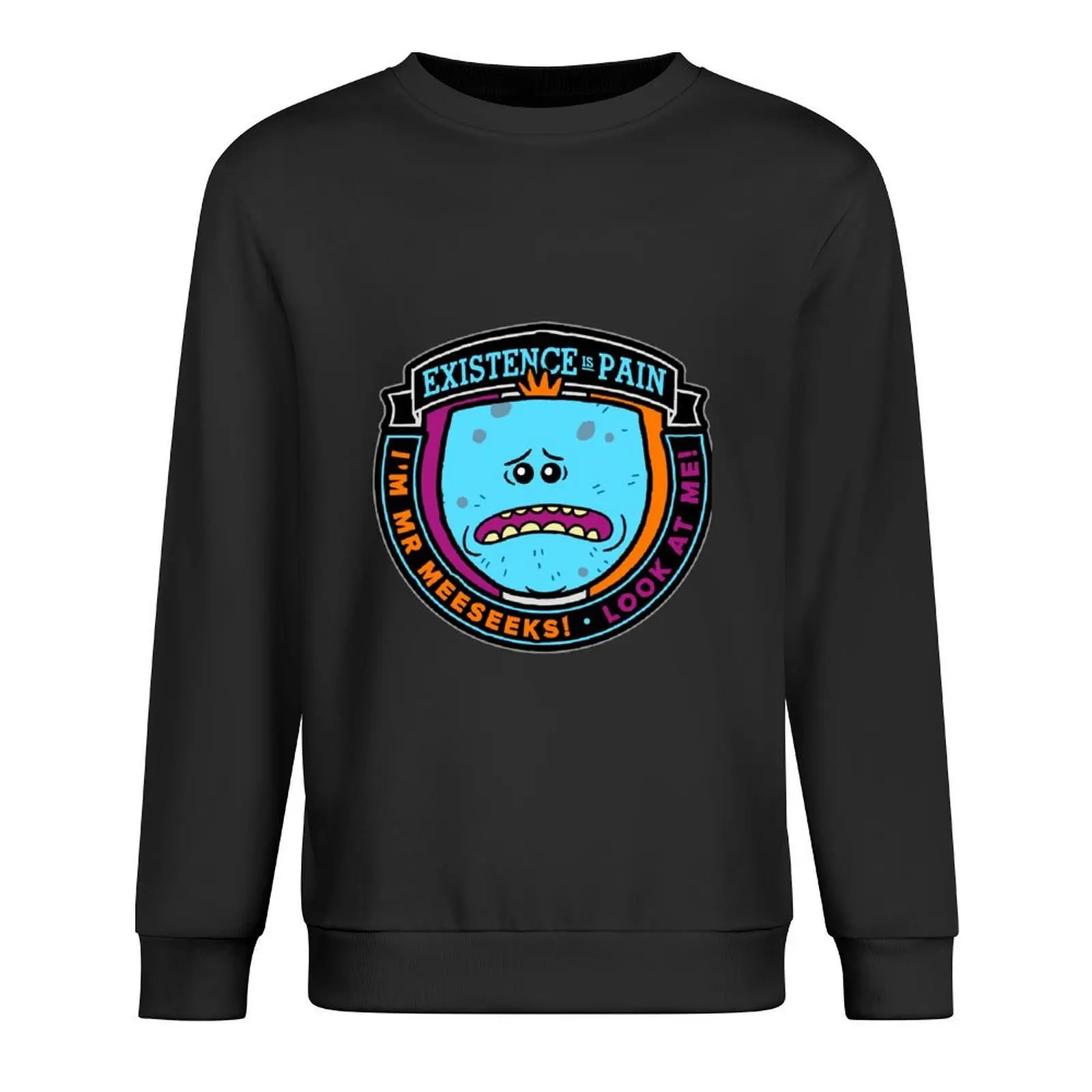 

Existence Is Pain Mr. Meeseeks Logo Pullover anime clothing tracksuit men male clothes sweatshirt men