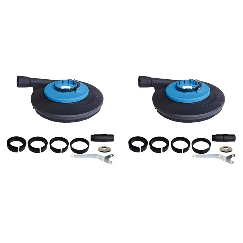 N10R-2 Set 9 Inch Angle Grinder Dust Shroud Skin Grinding Dust Shroud For 230Mm 9 Inch Angle Grinder Blue Black B 230L