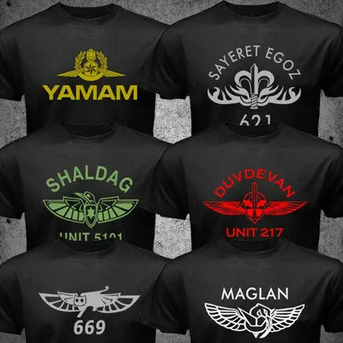 IDF Special Forces Units 669 Yamam Shaldag Egoz Maglan Lotar T-Shirt 100% Cotton O-Neck Summer Short Sleeve Casual Mens T-shirt