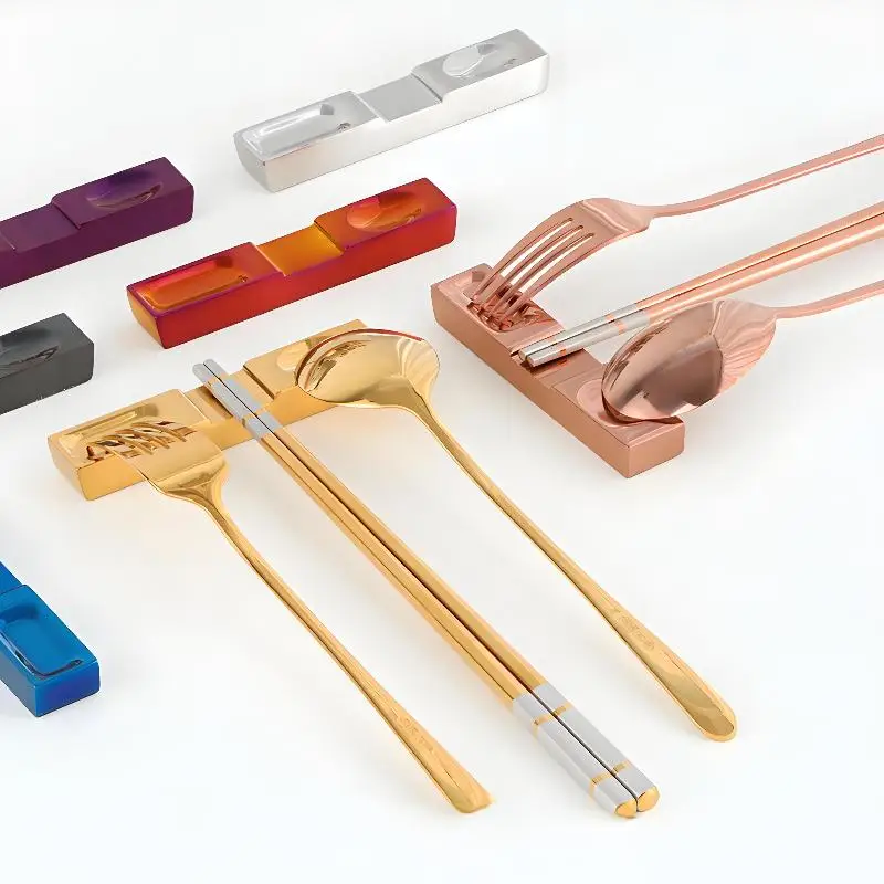 【F】1PC Stainless Steel Chopsticks Holder Knife Fork Spoon Cutlery Holder Kitchen Tableware Rack Chopstick Rest