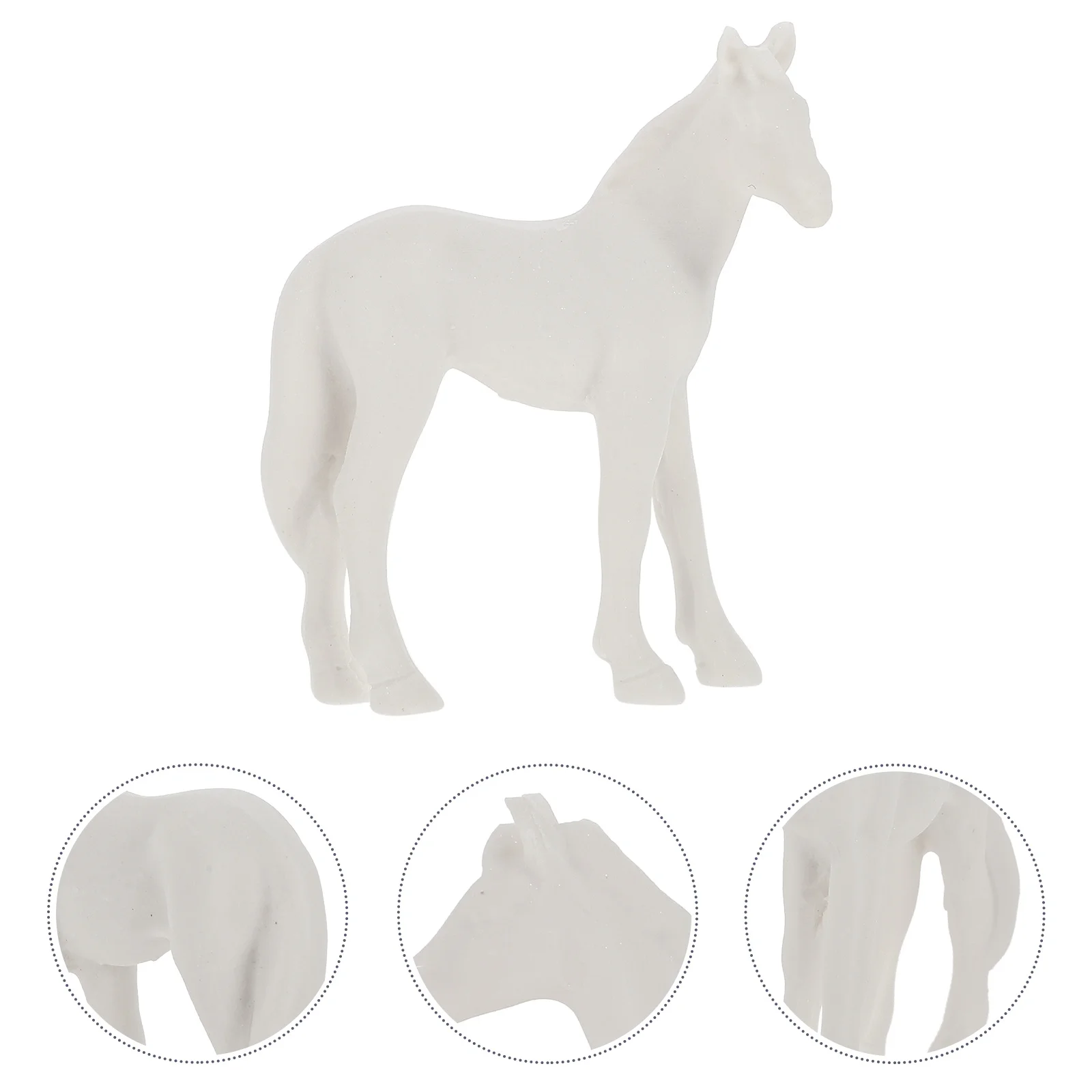 

1Pcs Mini Artificial Horse Resin Ornament Long Lasting Color Reptile Box Landscaping Decor Durable Use Reptile Tank Ornament