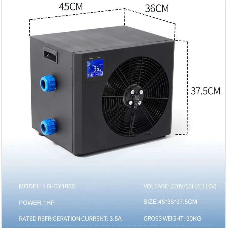 1HP Cooled Water Machine Club Supply Sports Recovery Filter Cold Plunge Remote Control Ice Bath Pool Water Chiller System