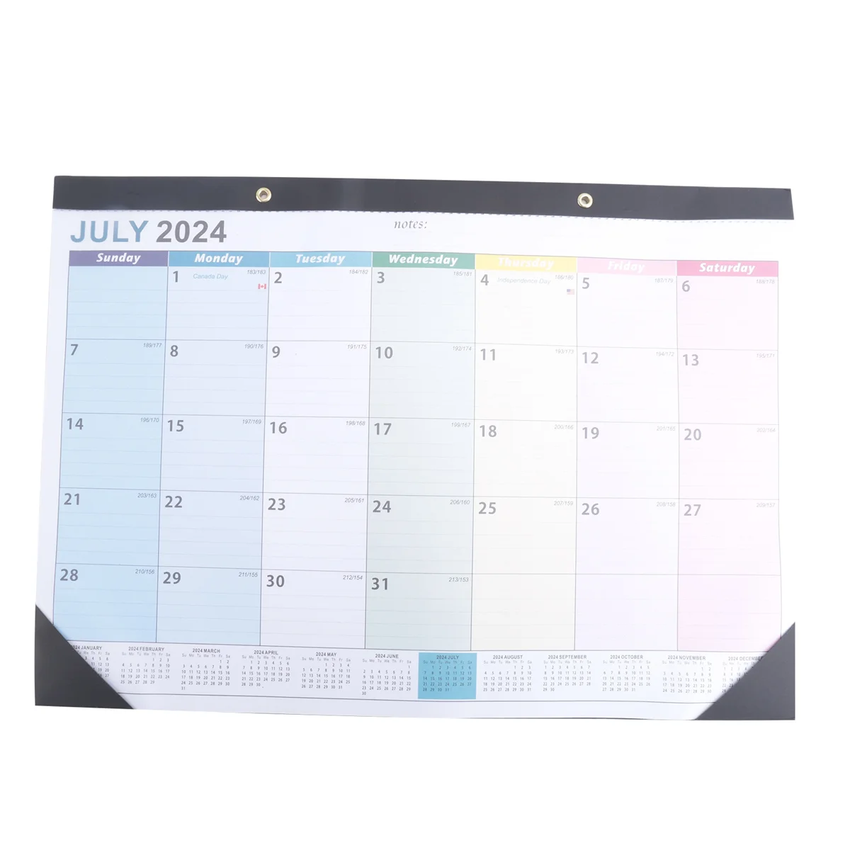 2024 벽걸이 달력, 2024- 2025, 18 개월, 1 월 2024-6 월 2025, 행잉 후크, 1 개