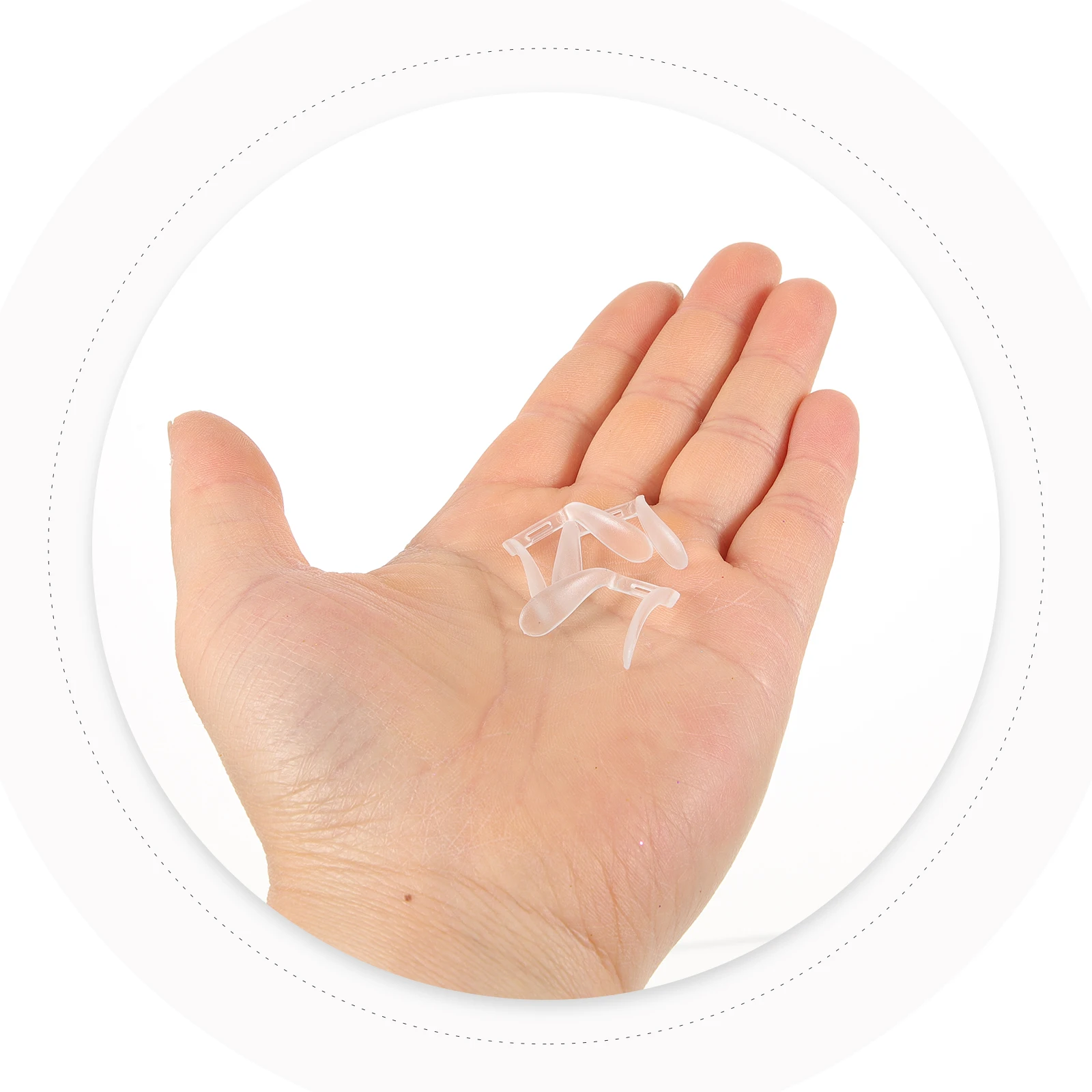 

3pcs Nose Pads Clear Plastic Replaceable Nonslip Eyeglass Support Pad For Glasses Various Frames