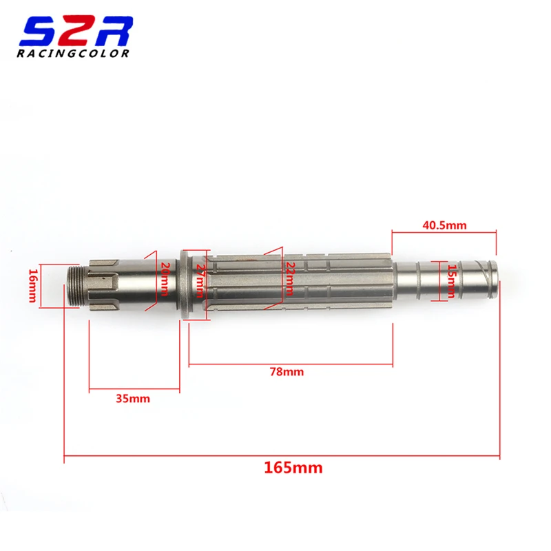 S2R Motorcycle Transmission Axle Drive for YAMAHA DT125 DT 125 175 DTK125 RS125 Rear Axle Output Sprocket Engine Gear Shaft