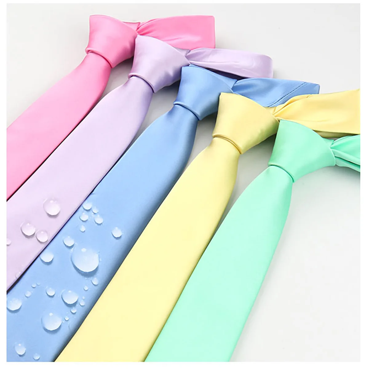 HUISHI Waterproof Tie For Mens Luxury Necktie Elegant Fashion Business Neck Tie Wedding Suit Accessories Solid Color Cravatas