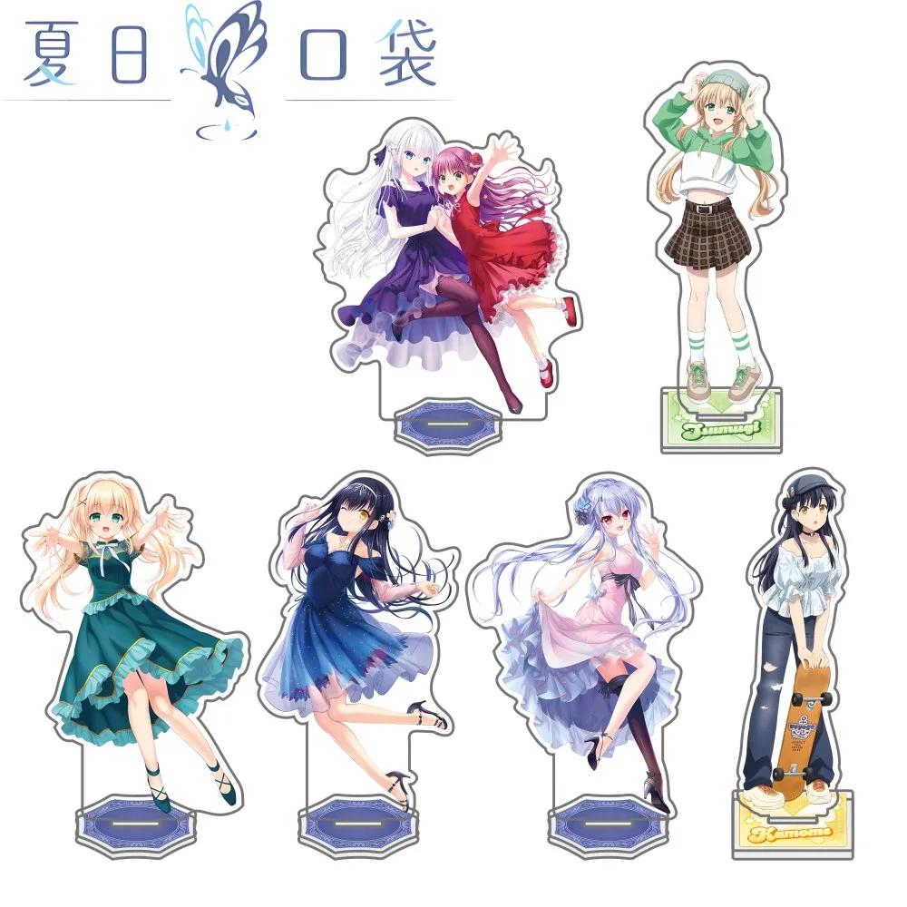 Anime Summer Pockets Reflection Blue Kamome Kushima Rectangle New 15cm Acrylic Stand Model Plate Keychains Desk Decorations