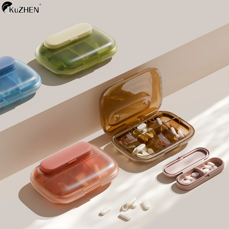 4/6 Grids Mini Organizer Case Pill Box Travel Tablet Holder Container Medicine Drug Storage Box Tablet Pill Organizer Case