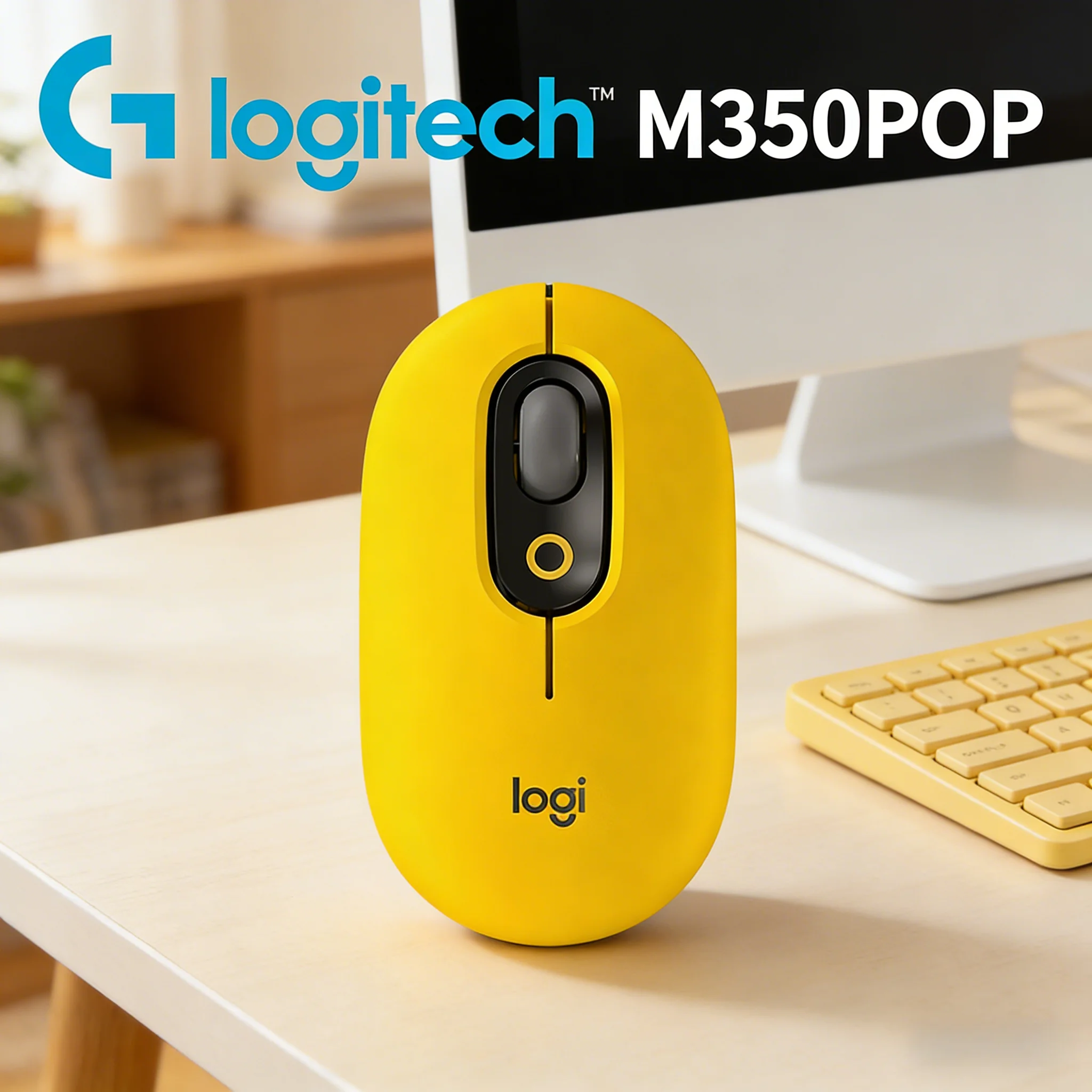 

Беспроводная мышь Logitech M350 POP Bluetooth 2.4G, двухрежимная, с бесшумным кликом, портативная, с аккумулятором на 24 месяца, для ПК, ноутбуков, планшетов, телефонов