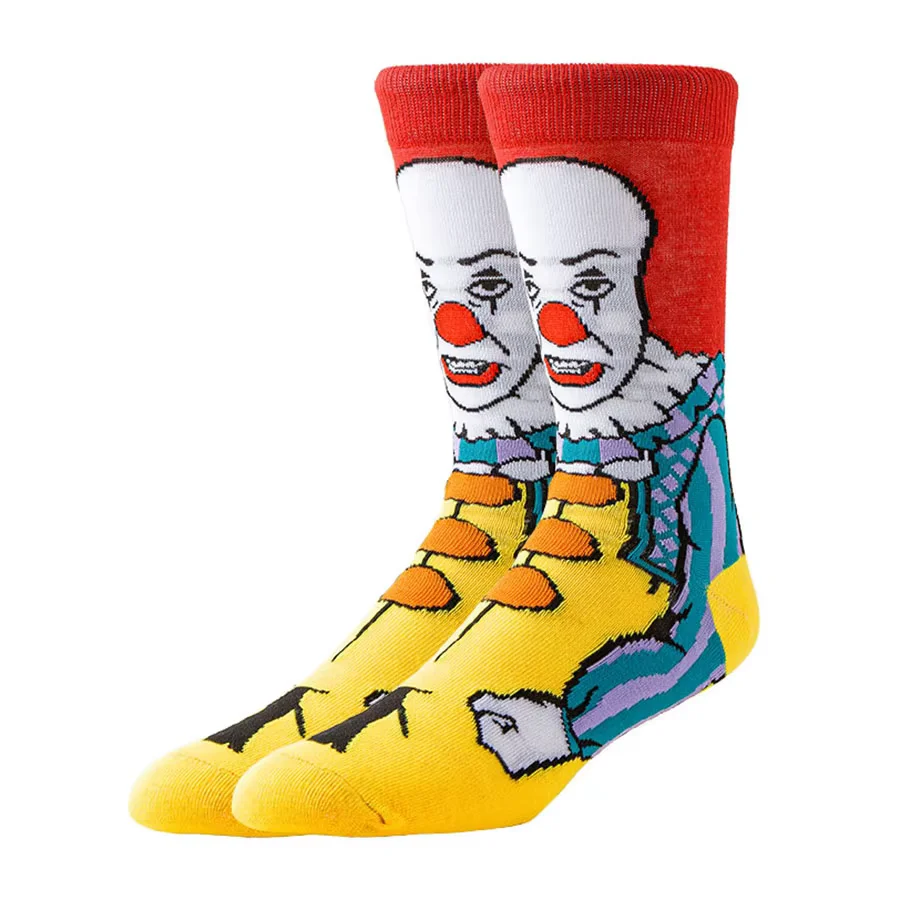 Носки с героями мультфильмов в стиле аниме для мужчин и женщин, уличная мода, Рождество, Хэллоуин, хип-хоп, новинка, забавные повседневные эластичные носки, мягкая посадка