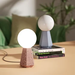 Nicole Diamond Table Lamp Silicone Mold And Accessories for Jesmonite Handmade Concrete Bedroom Night Lights Making Home Decor