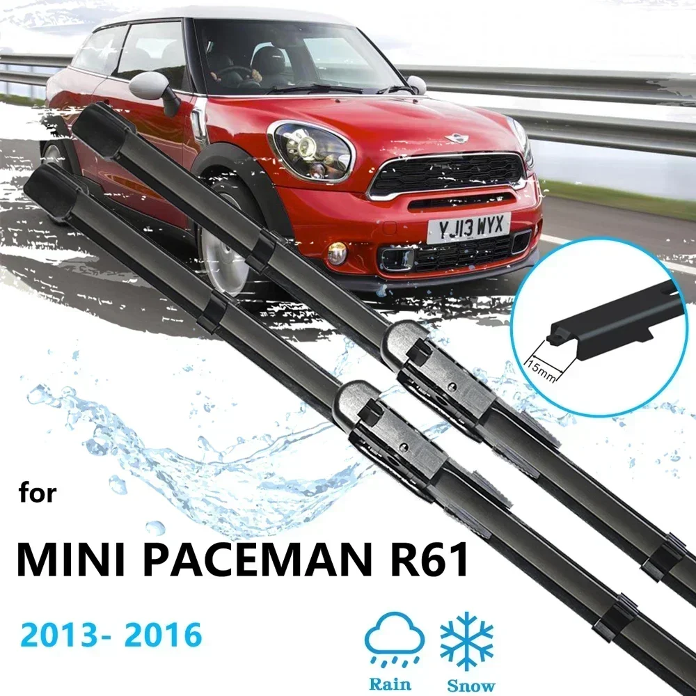 For MINI PACEMAN R61 2013 2014 2015 2016 Front Windshield Windscreen Wipers Blades Rubber Accessories Universal Car Cleaning