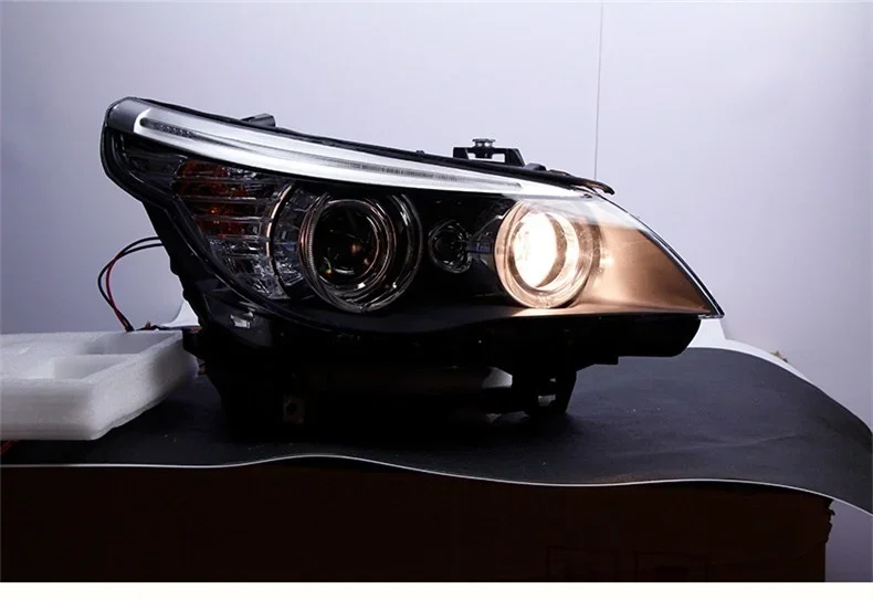 Headlight for Bmw 5 Series E60 520 523 525 530 2003-2010 Whit Hernia