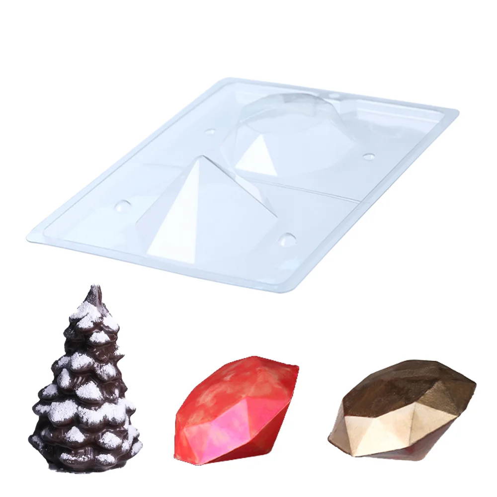 Weihnachtsbaum, Diamantenform, klare Schokoladenform, Kunststoffform, leicht zu lösende DIY-Weihnachtsschokoladenformform