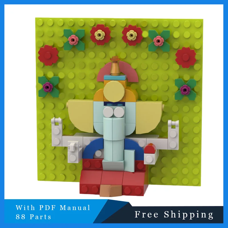 88 pièces avancé éléphant dieu modulaire créatif MOC blocs de construction enfants bricolage assemblage jouets éducatifs ensemble cadeaux de noël