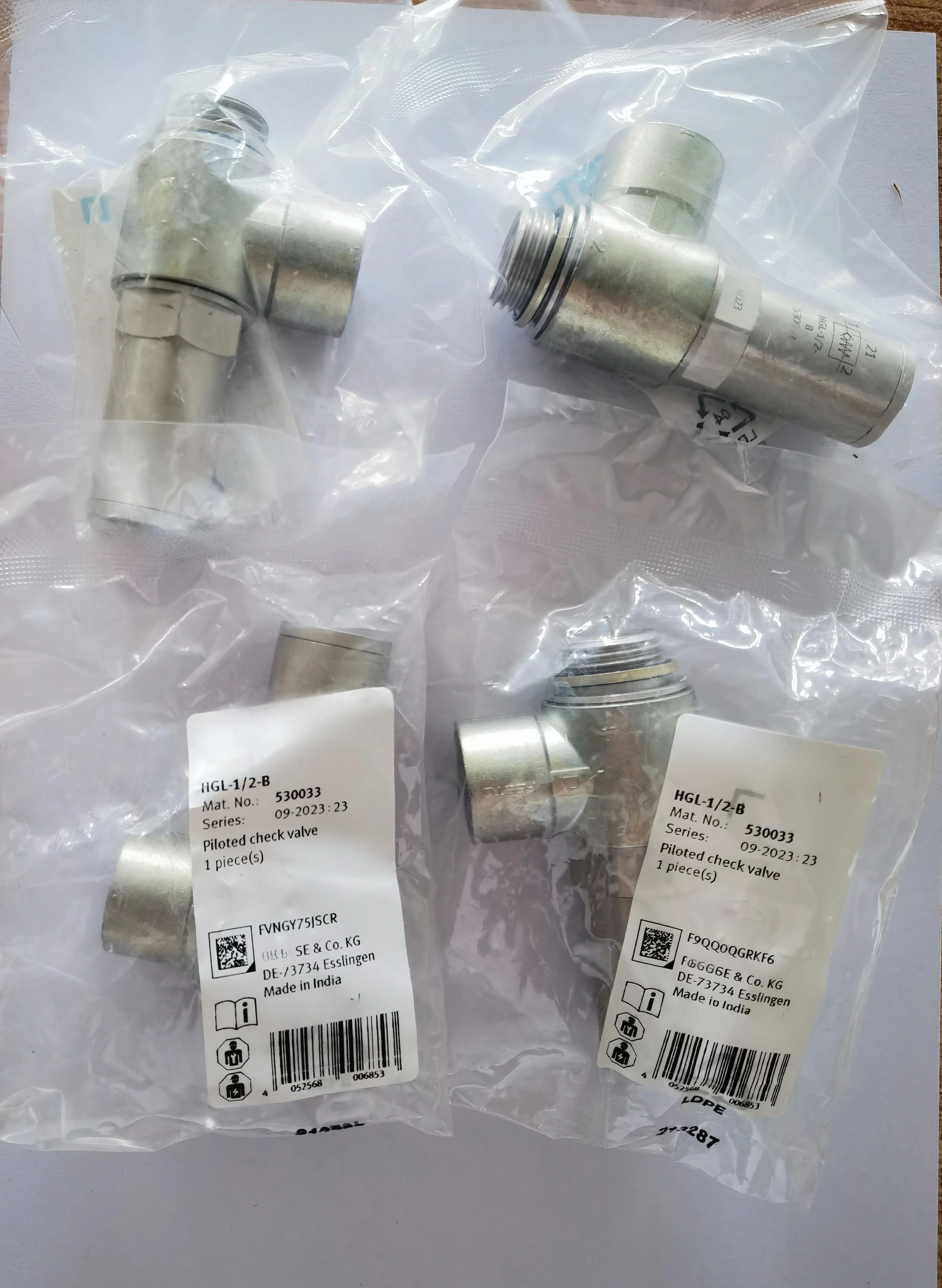 Pilot Check Valve HGL-1/2-B 530033 530038 Genuine Original Spot