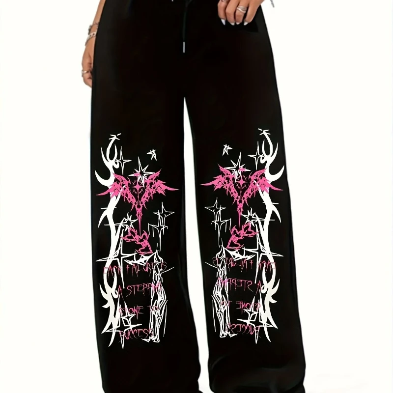 

American Hip-hop Men's Fashion Street Y2K Printed Casual Sports Pants Autumn New Men's and Women's Couple Casual Sports Pants