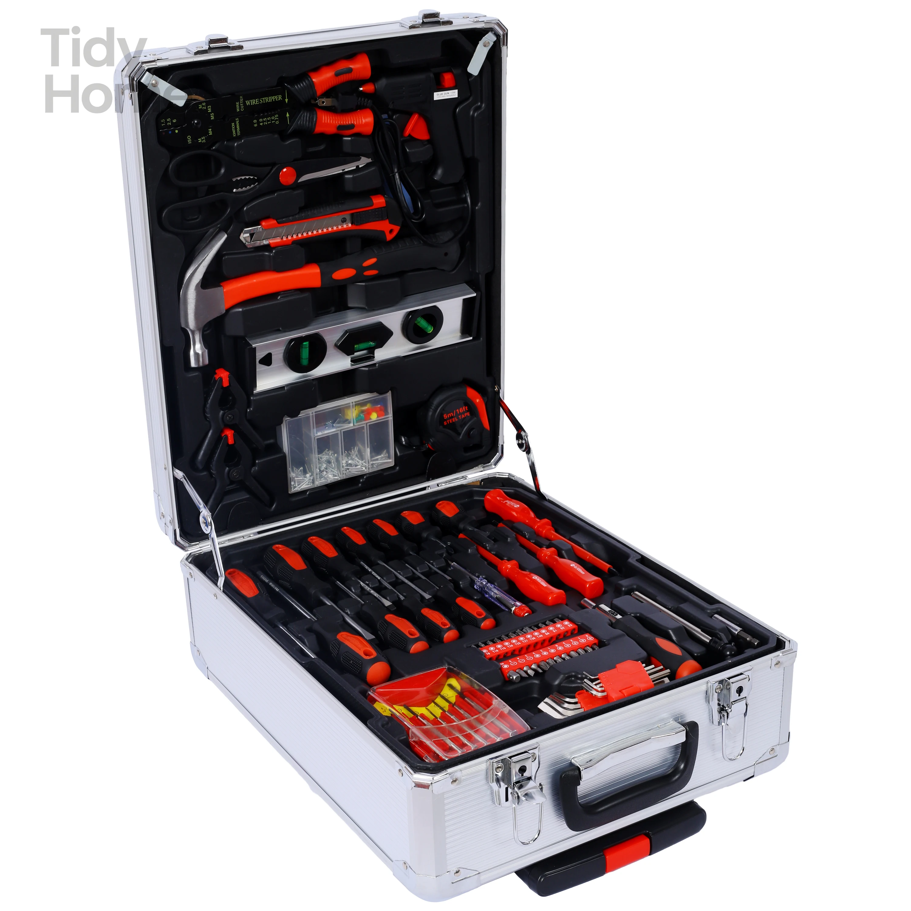 899pcs Home Repair Tool Set Kit for Men, Toolbox Storage Case with 4 Drawers, General Household Tool Kit with Rolling Tool Box,