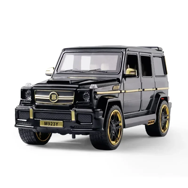 1:24 Benz BRABUS G65 refit Metal Diecast Toy Car Model High Simulation Toy Vehicle con suono e luce Pull Back Car Gifts