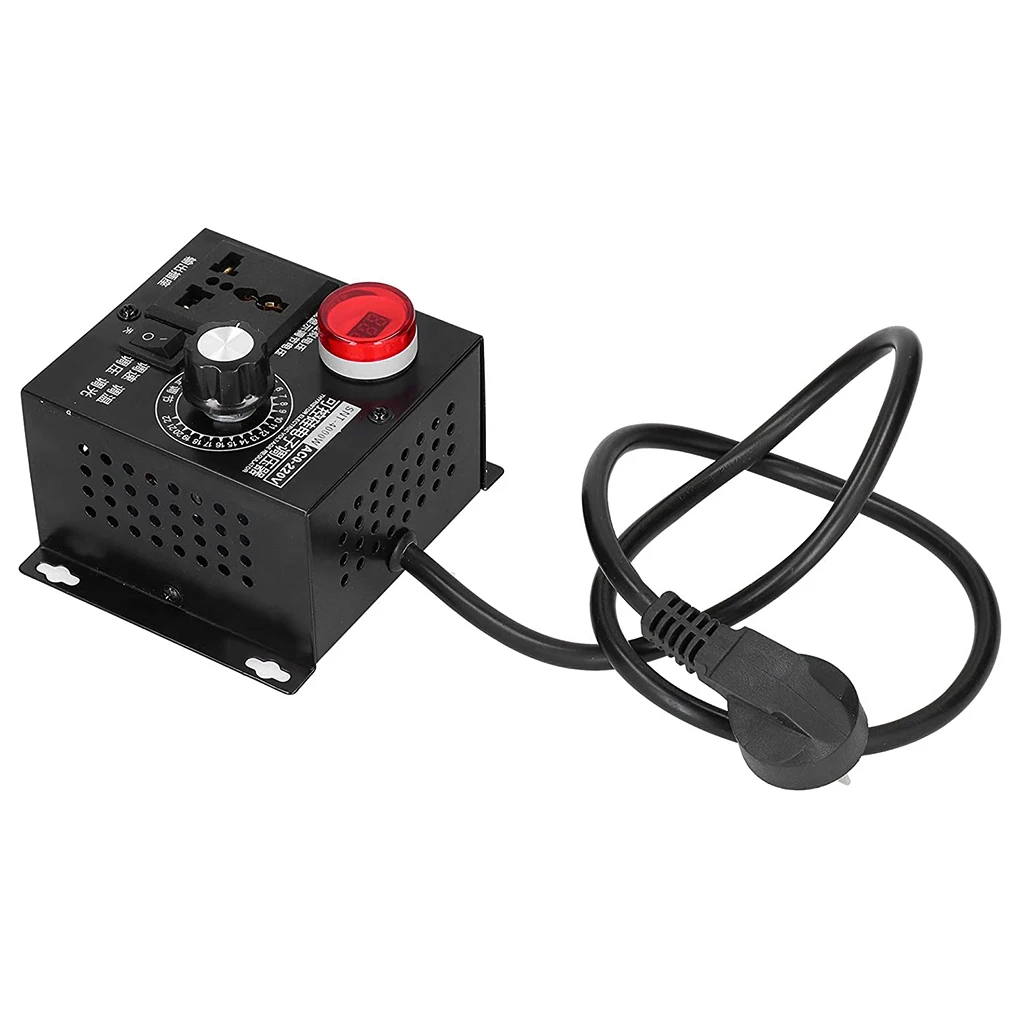 4000W AC 0-220V Voltage Regulator Adjustable Household Speed Temperature Controller Overload Protection Electronic