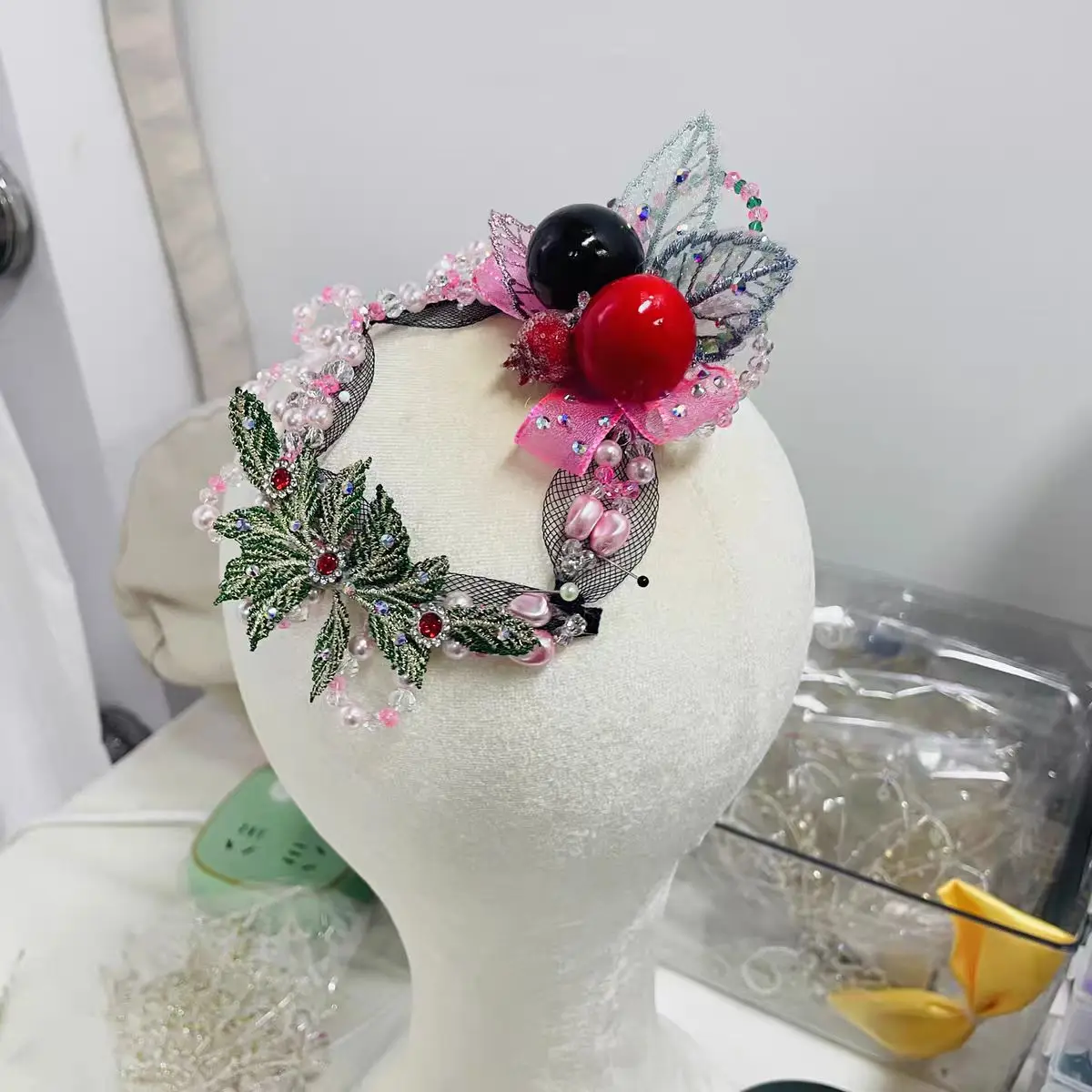 2026 Ballet Variations Headpiece Pink Cherry Radish Head