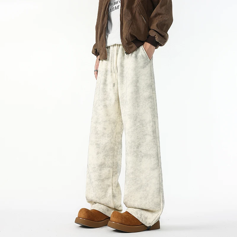 

​ ​ Мужские брюки тай-дай | Большие джоггеры с эластичной резинкой на талии, повседневные спортивные штаны в стиле ретро, мешковатые штаны для мужской одежды