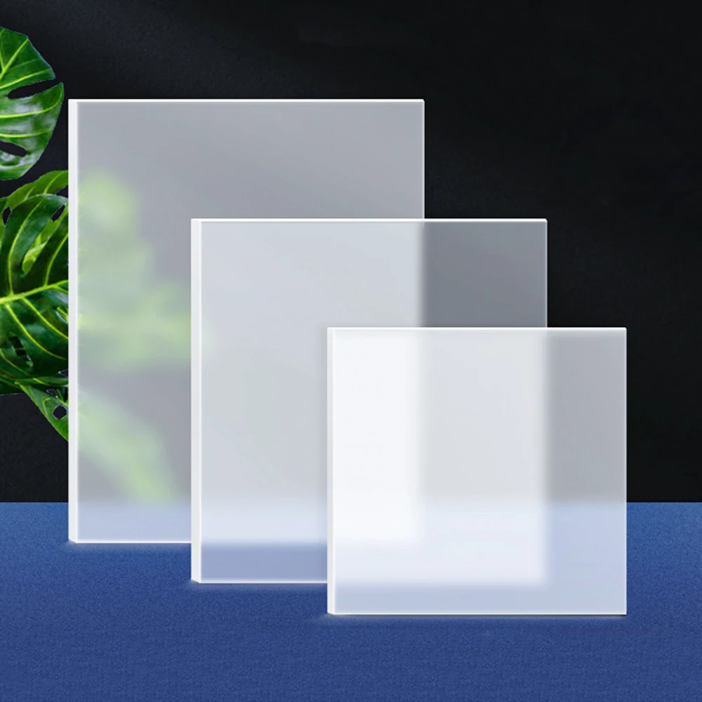 1pcs Single/Double‑Sided Frosted Translucent Rigid Plastic Board 2mm-10mm For Advertising,Decor Craft DIY Display 100mm-400mm