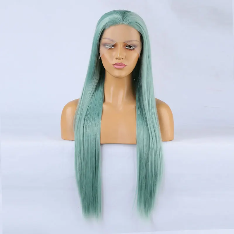 Bombshell Light Color Straight Synthetic 13x4 Lace Front Wigs Glueless High Quality Heat Resistant Fiber Hair For Women Cosplay