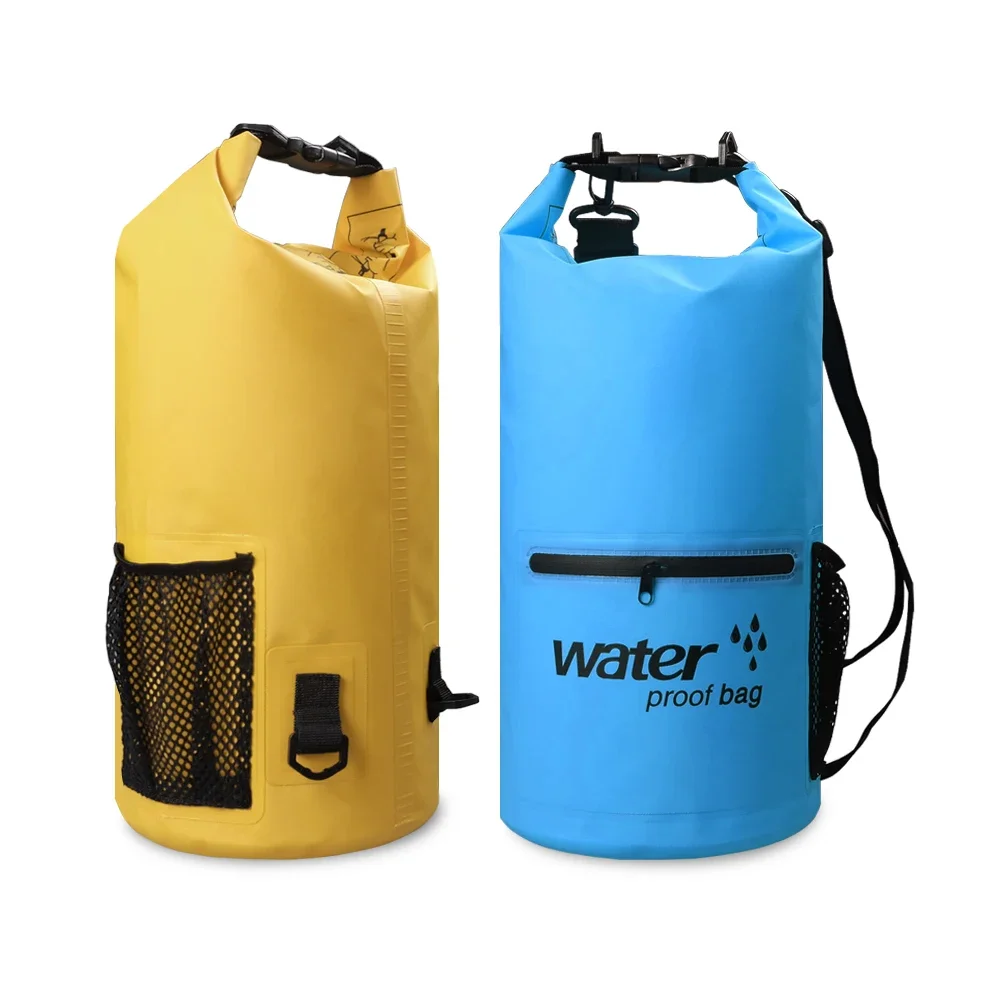 Bolsa de almacenamiento plegable impermeable para exteriores, saco seco para canoa, Kayak, Rafting, buceo, deporte, viajes, 10L/20L