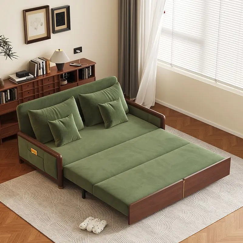 Living room combination foldable bed double dual-use integrated light luxury sofa