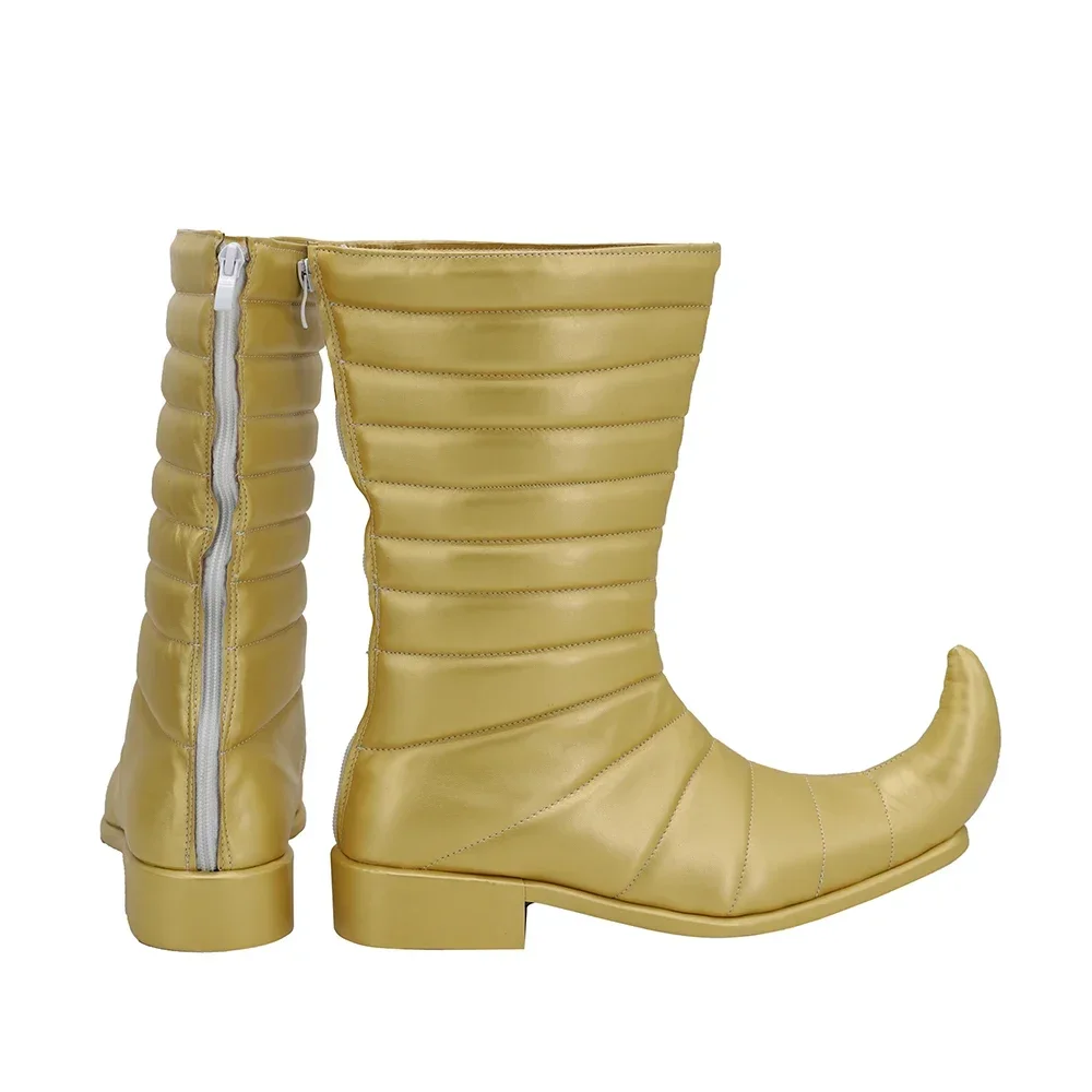 JoJo's Bizarre Adventure Dio Brando, botas de Cosplay, zapatos dorados, tamaño personalizado para hombres, mujeres y niños, calzado de disfraz de Anime Unisex