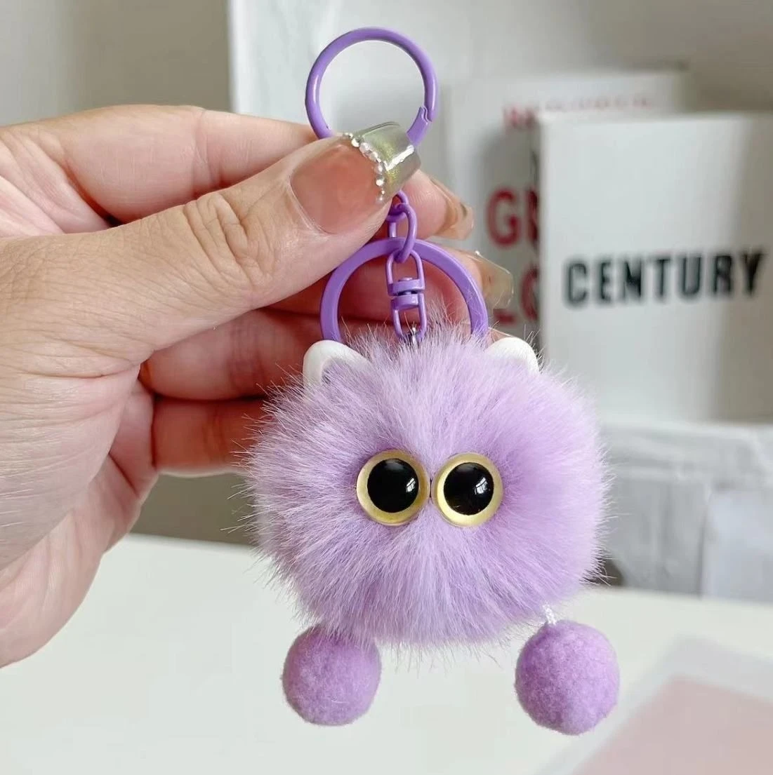 Plush Keychain for Women, Soft Car Key Chain