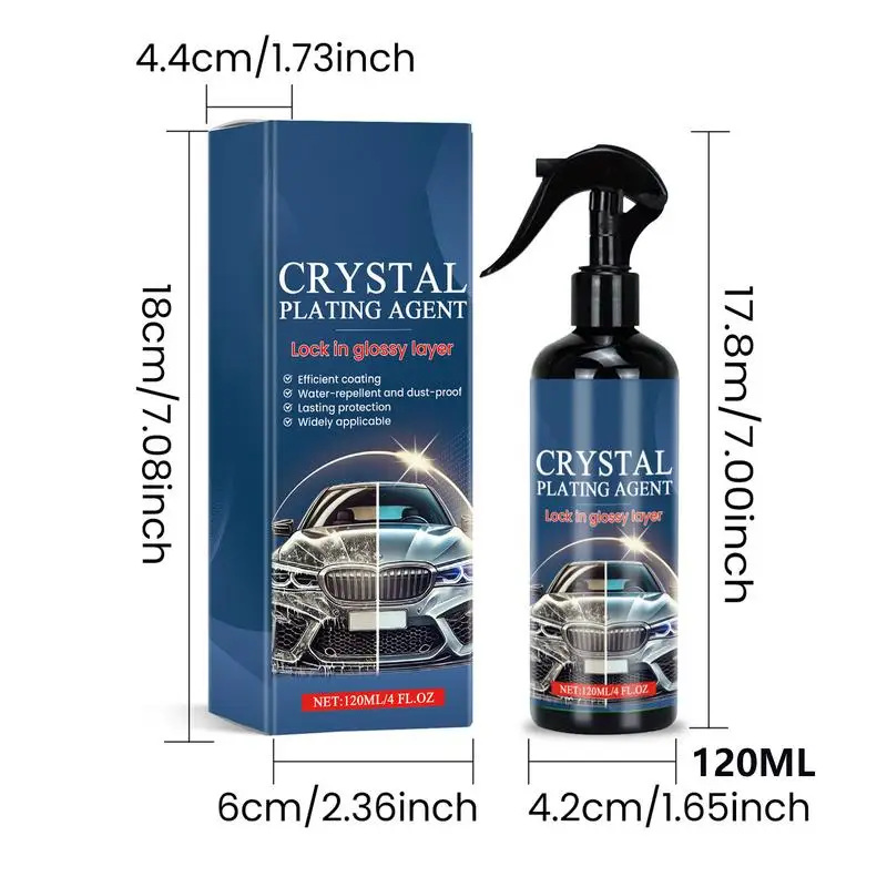 Agente di rivestimento per auto 120ml Agente di sicurezza delicato Spray per rivestimento per auto Rivestimento spray per manutenzione auto multifunzionale a lunga durata