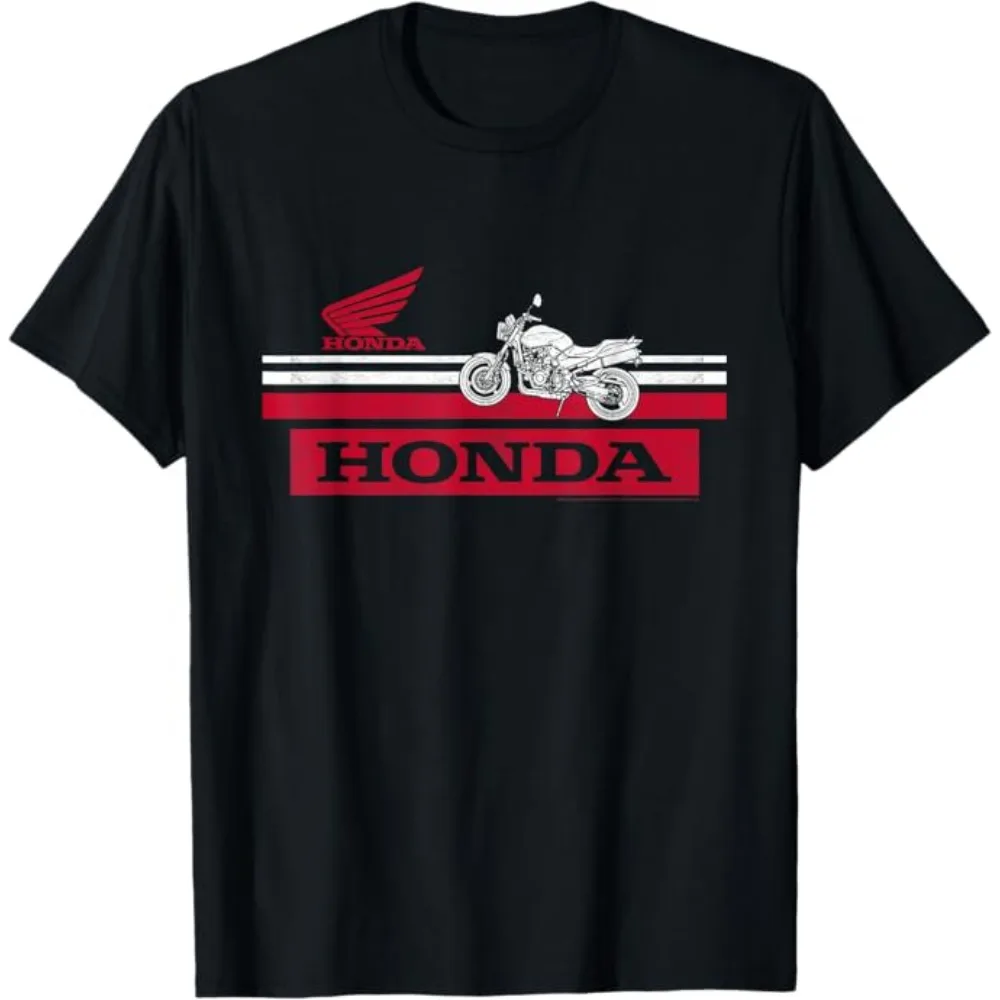 

Honda Men's and Women's T-shirt Powersports International Tee Summer Riding Off-road Short-sleeved Spring Motorcycle Racing Top