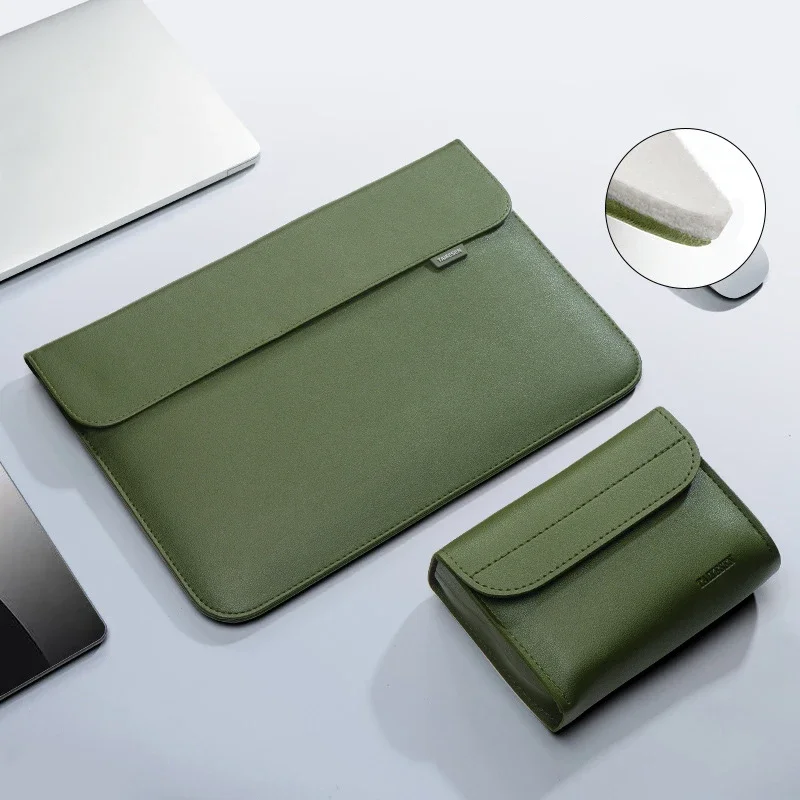 Pu Leather Laptop Bag Sleeve Bag Case for Macbook Air Pro 16 13 Cover Notebook for Xiaomi Huawei Dell HP ASUS 14 15.4 15.6 Inch