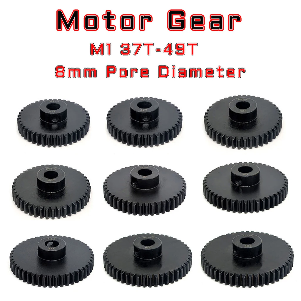 

M1 8mm 37T 38T 39T 40T 41T 42T 43T 44T 45T 46T 47T 48T RC Model Car Metal Steel Motor Gear