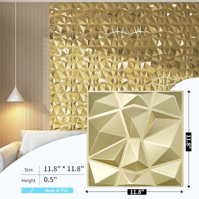 30x30cm home renovation 3D Stereo Wall Panel Diamond Not self-adhesive tile 3D wall sticker living room Bathroom 3d wall paper