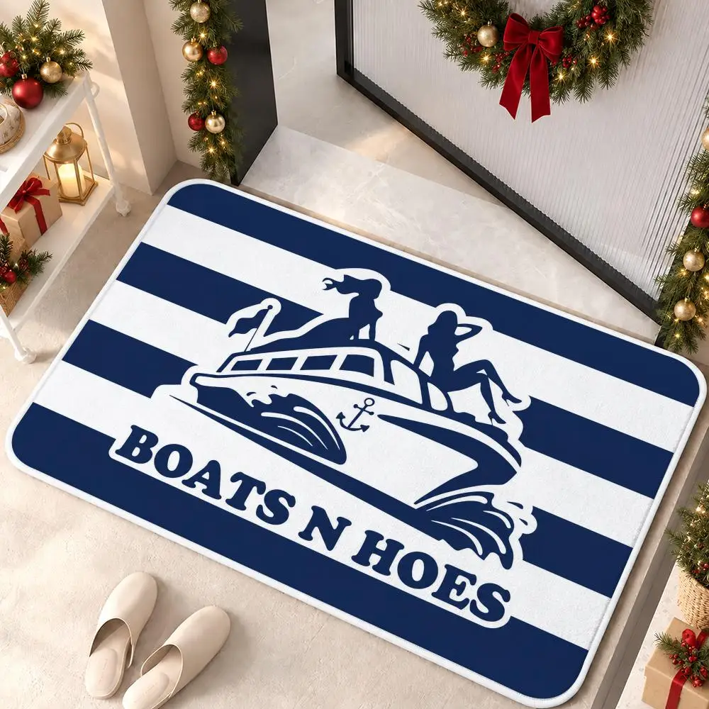 Yacht Party Vibes Floor Mat Soft Flannel Rug Non Slip Washable Quick Dry Mat for Bathroom Bedroom Kitchen Home Decor