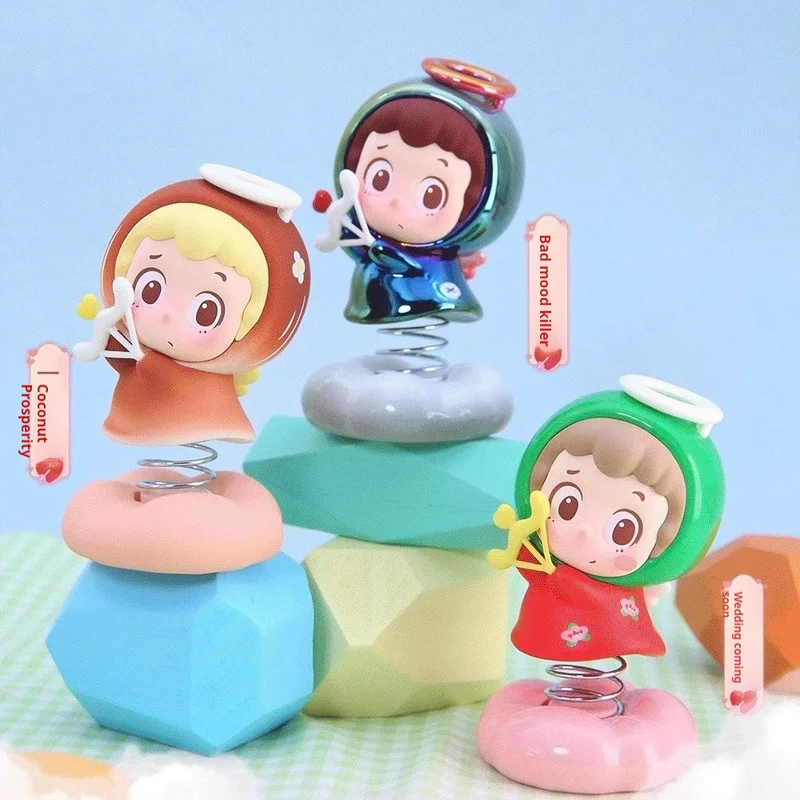 

Подлинная серия Piny Cloud City, мини-слепая коробка, подвижные весенние украшения для рабочего стола, милые куклы ручной работы, подарки ручной работы