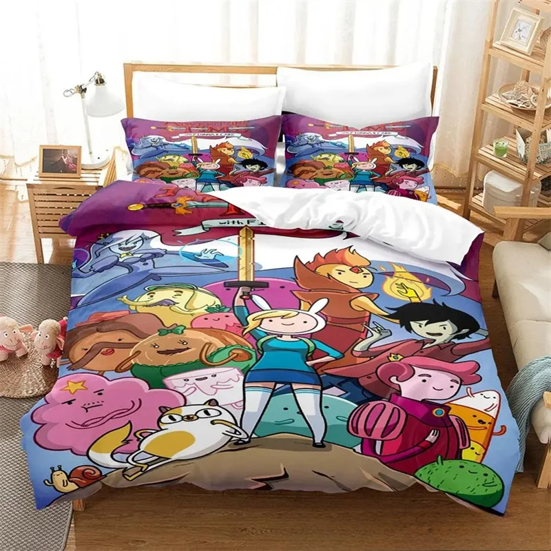 3D Print Adventure Time Finn Jake The Dog Face Bedding Set Boys Girls Twin Queen King Size Duvet Cover Pillowcase Bed boys Adult