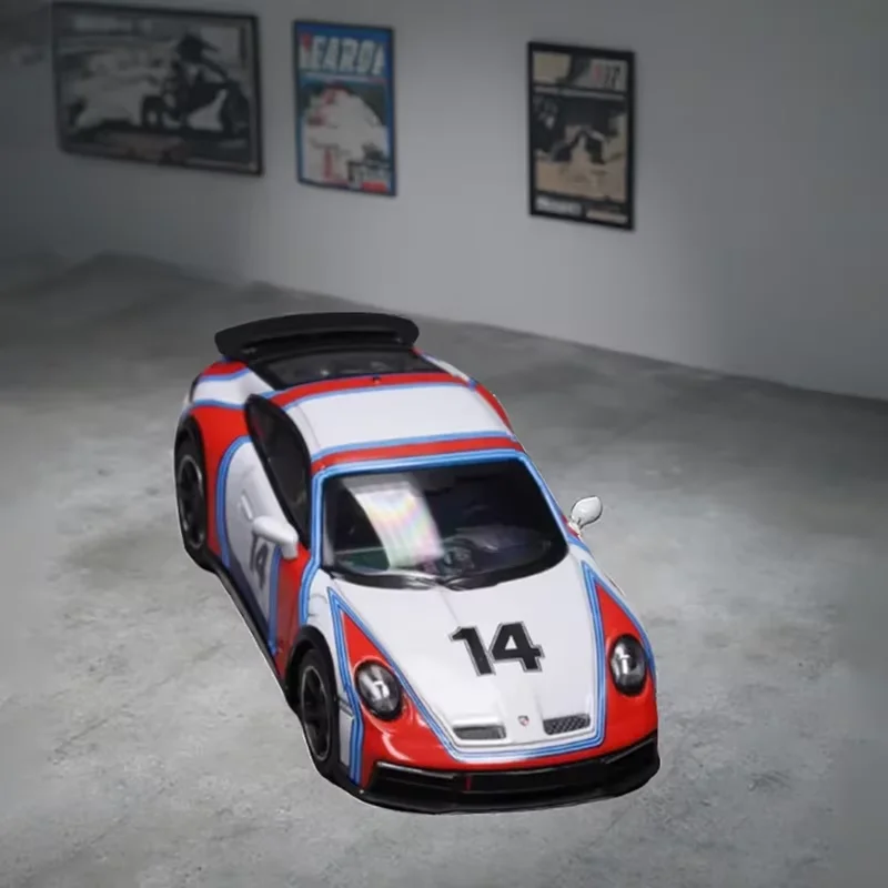 

Миниатюрная модель автомобиля MINIGT 1/64: Porsche 911 (Ралли Дакар 1978), литая, статическая коллекционная модель, украшение, праздничный подарок, игрушка
