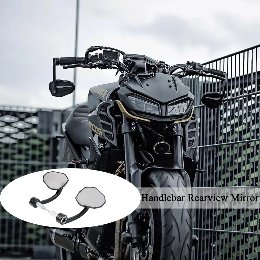 Espejo retrovisor de manillar de 7/8 "y 22mm para YAMAHA MT-03 MT-07 MT-09 MT-10 espejo retrovisor de aluminio para motocicleta espejo retrovisor lateral